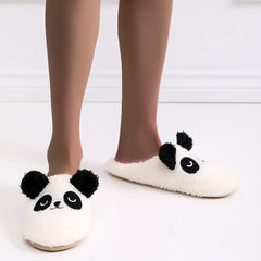 Cartoon Panda Fluffy Slippers for Women