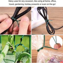 100pcs 12 Wire Twist Plant Ties Nose Clips DIY Plastic Garden Support