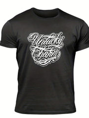 Men's Unlucky Charm Print T-shirt for Summer Outdoor