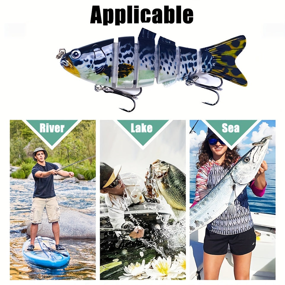3pcs 6 segment Fishing Lure Jointed Bionic Bait