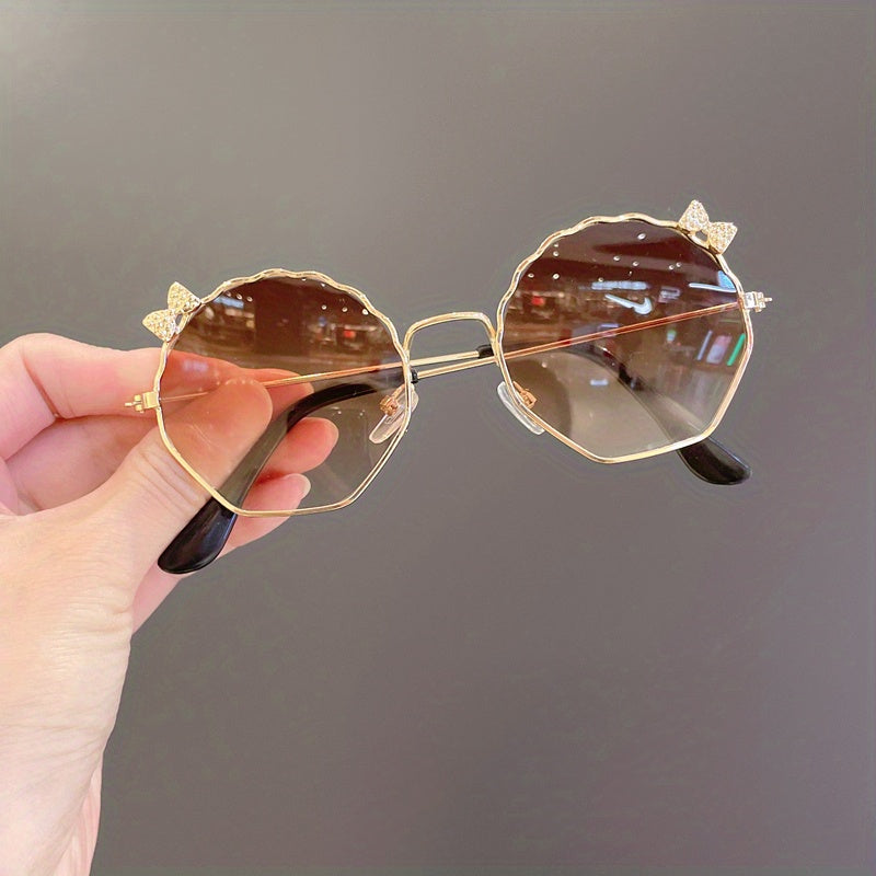 Girls Sweet Bowknot Decor Holiday Party Sunglasses UV Protection