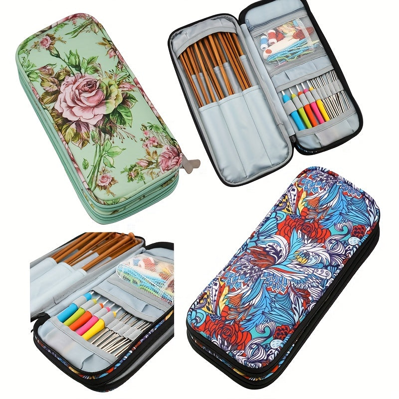 Crochet Stick Needle Storage Bag Hand Woven Tool Storage Bag
