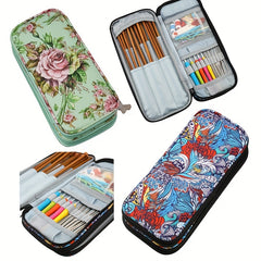 Crochet Stick Needle Storage Bag Hand Woven Tool Storage Bag