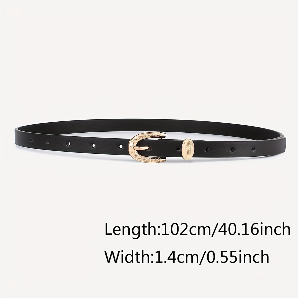Vintage Oval Buckle Belt PU Leather Waist Belt for Women
