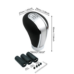 5 Speed Leather Shifter Knob for Manual Cars Trucks SUVs