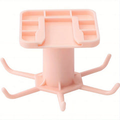 360 Rotating Hook Organizer Self Adhesive Towel Rack Kitchenware Storage Hanger