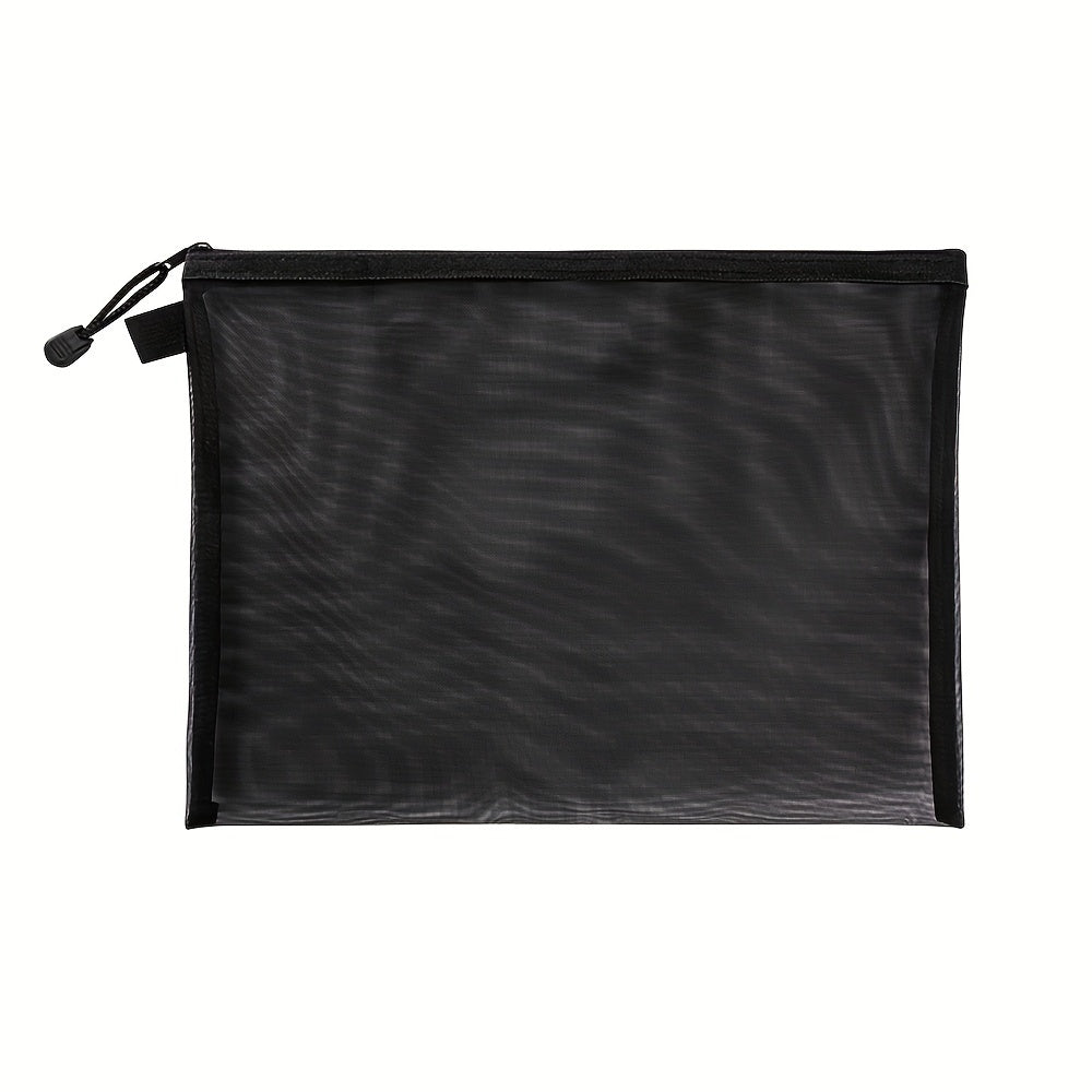 10pcs Large A4 Mesh Zipper Pouch File Bags for Classroom Organization