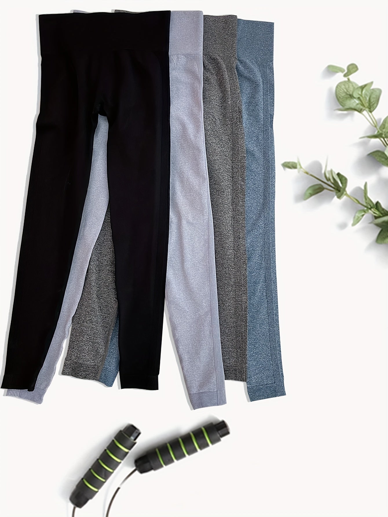 4pcs High Waist Seamless Workout Leggings Yoga Tight Pants Women's Activewear
