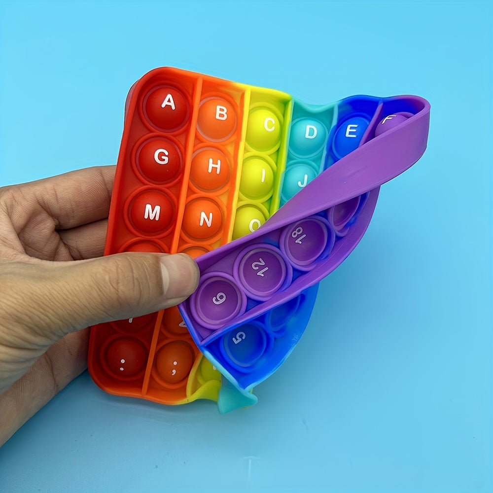 2 in 1 Pop Fidget Toys Letters & Numbers Sensory Pop Math Learning