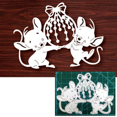 Metal Cutting Dies Stencils for DIY Scrapbook Mouse Christmas Ball Cards