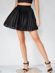 Pleated Mini Skirt High Waist Summer Casual Skirt