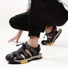 Men's Outdoor Draw String Sandals Hook & Loop Closure Shoes