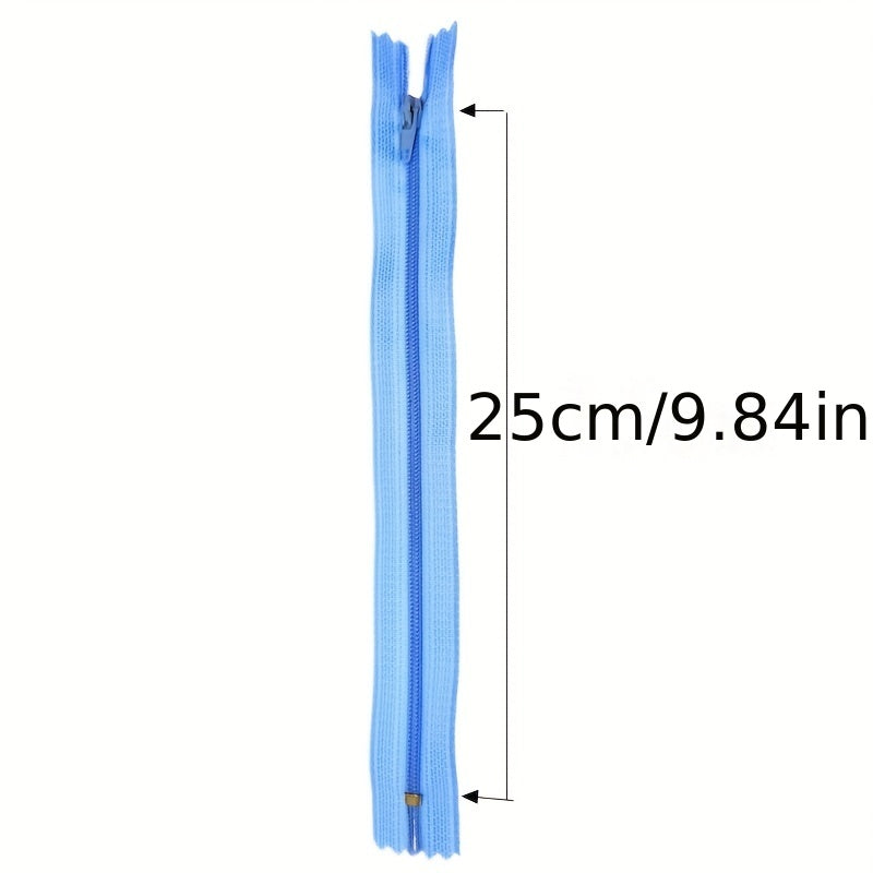 5pcs 9.8" Nylon Zippers for Sewing Crafts - DIY Clothing Decoration