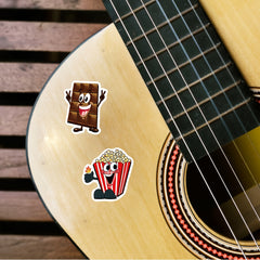 50pcs Funny Food Fruit Doodle Stickers for Kitchen Refrigerator Water Cup