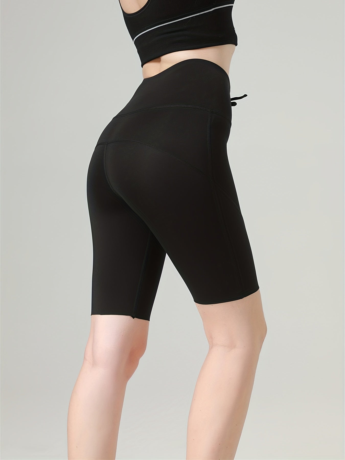 High Waist Sports Shorts Lace up Yoga Running Cycling