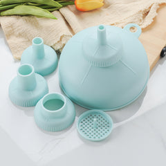 Plastic Wide Mouth Kitchen Funnels Detachable Spout Strainer for Small Bottles