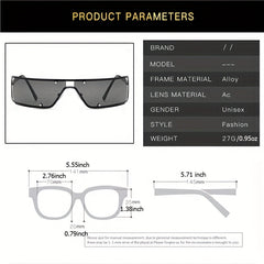 Y2K Cyberpunk Sunglasses Metal Sun Shades UV400