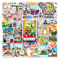 50 French Graffiti Stickers Laptop Helmet Water Cup Decor