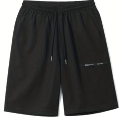Men's Breathable Solid Shorts With Side Pockets