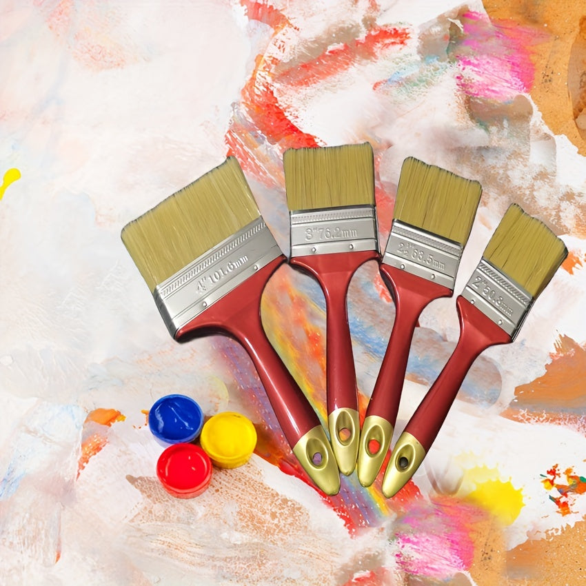 4pcs Nylon Brushes for Paint BBQ Cleaning Dusting & OilPainting