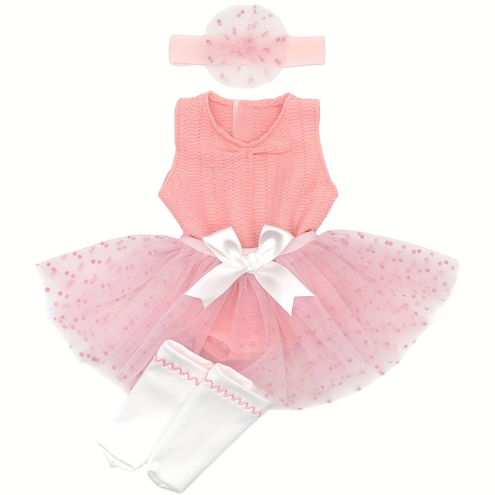Pink Polka Dot Doll Outfit for 17 inch Dolls