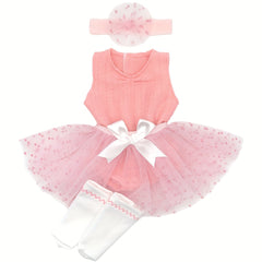 Pink Polka Dot Doll Outfit for 17 inch Dolls