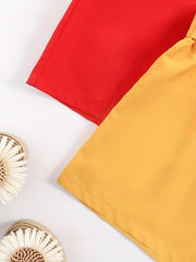Girls Paperbag Waist High Waisted Belted Wide Leg Shorts