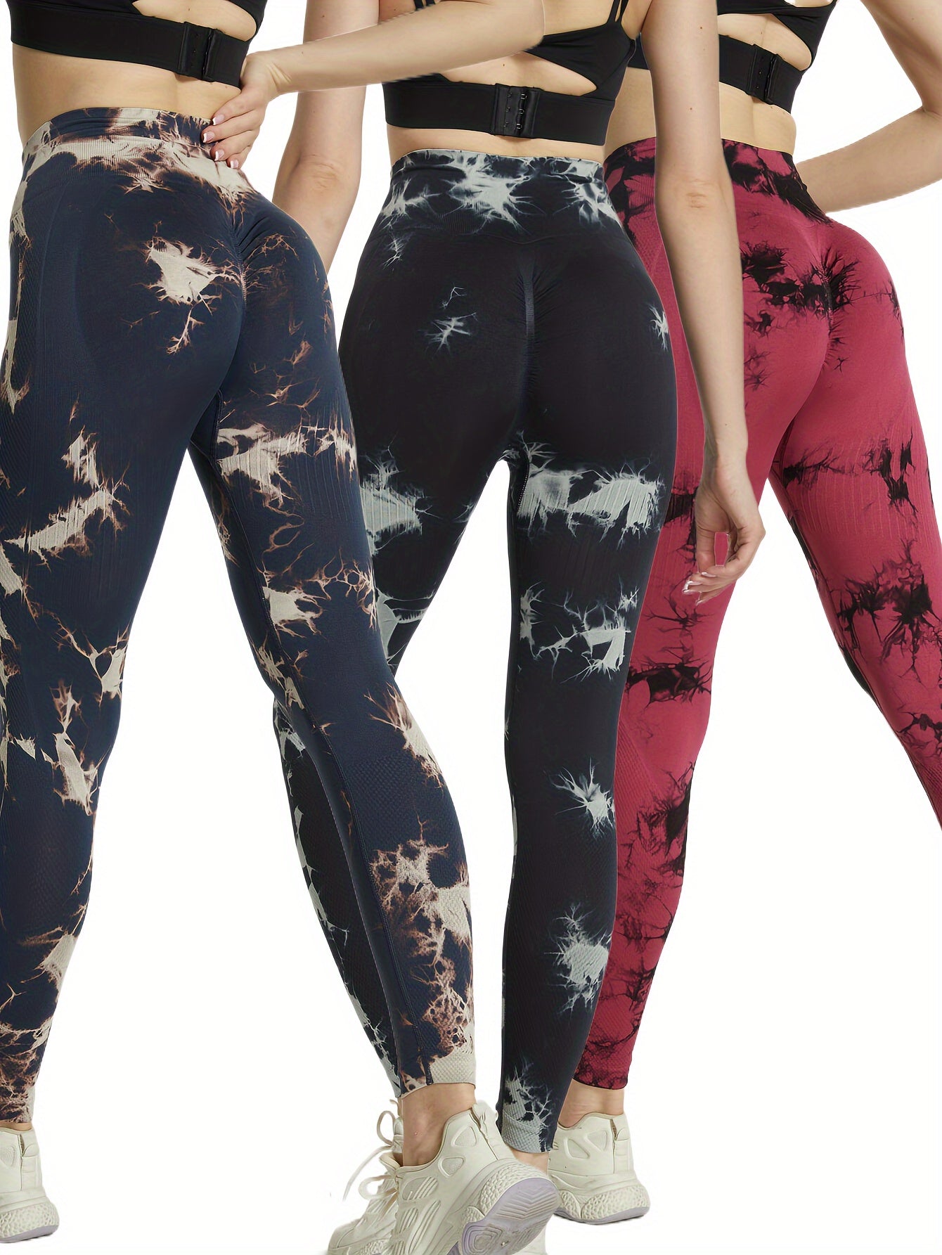 Tie Dye Fitness Gym Leggings High Waist Yoga Pants Women's Activewear