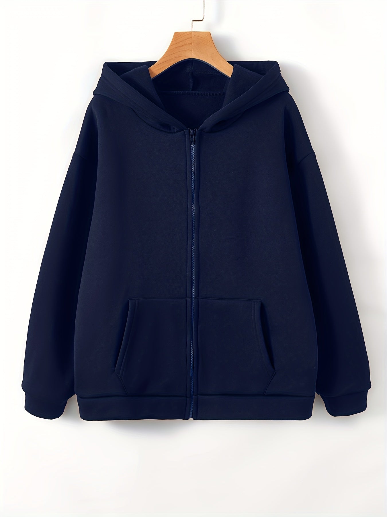 Casual Fleece Hooded Sweatshirt Women's Zip Up Hoodie