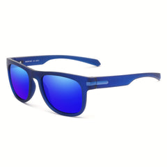 Men's Polarized Large Frame Sunglasses Metal Trim Anti Dazzling Eyewear