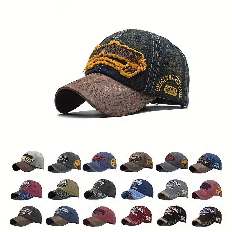 Vintage Baseball Cap Distressed Denim Dad Hat Hip Hop Sunscreen Sports Hats
