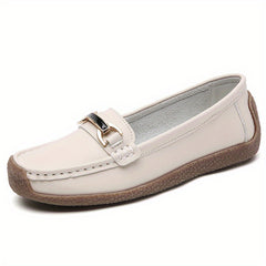 Women's Metal Decor Loafers Slip On Shoes Walking Shoes
