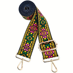 Retro Print Bag Strap Wide Shoulder & Crossbody Replacement DIY