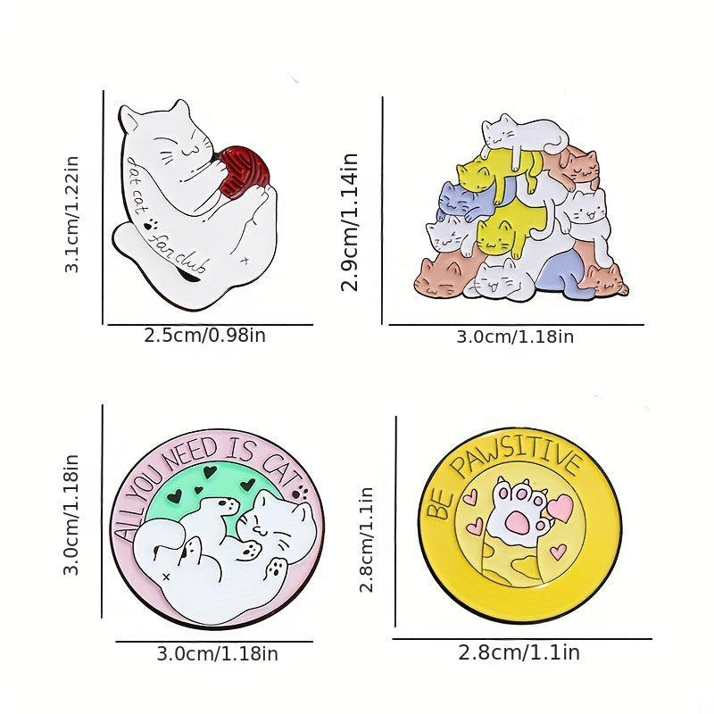 Cute Cat Brooch for Girls Clothing and Bags