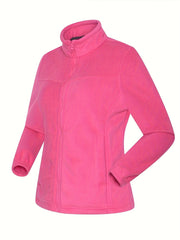 Women's Outdoor Fleece Jacket Zip-front Sports Snow Coat