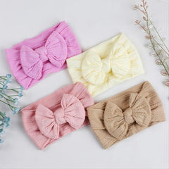 4 Piece Baby Headbands Set Bow Elastic for Newborn & Infants