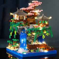 3500pcs Peach Blossom Pond Building Set ABS Locking Bricks