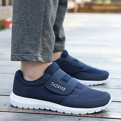 Men's Mesh Hook And Loop Casual Shoes For Jogging