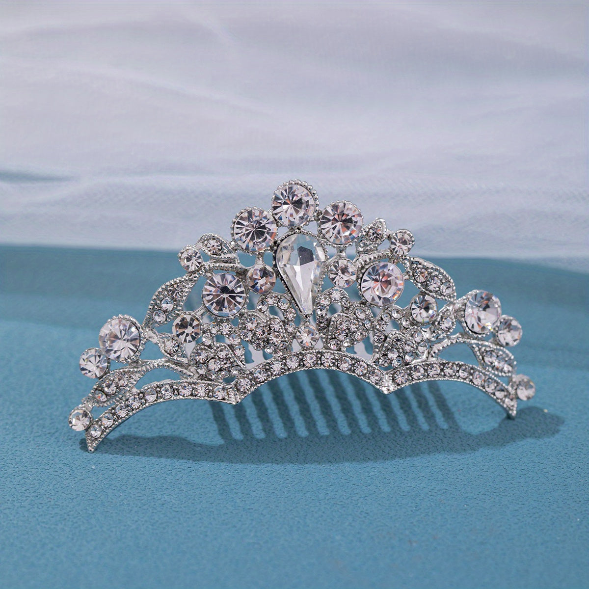 Rhinestone Crown Hair Comb for Girls