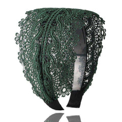 Wide Lace Headband Hair Band With Teeth Women's Headband Lace Floral Hair Hoop
