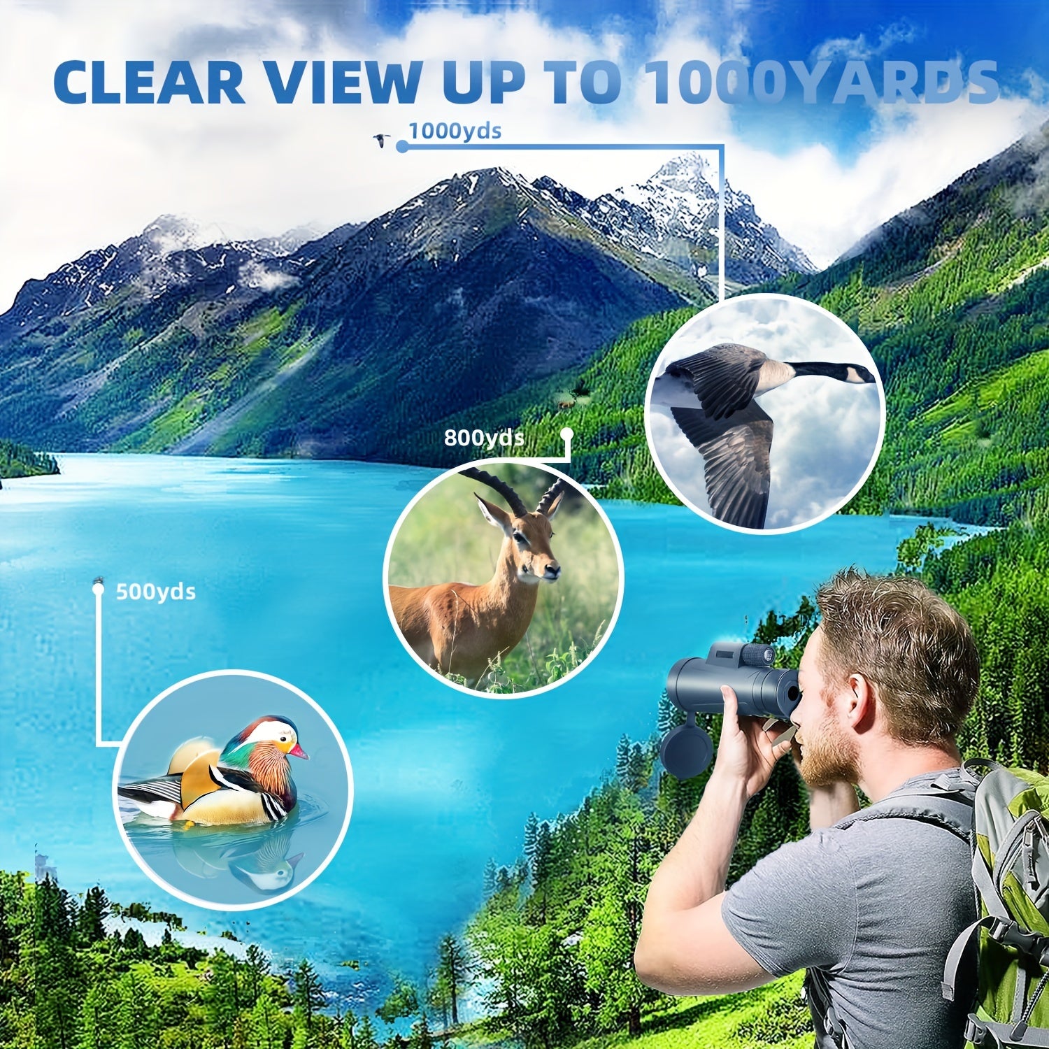 High-Powered Monocular Telescope for Outdoor Activities