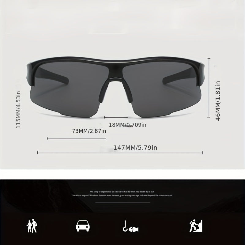 Men's Square Frame Sunglasses Wind Proof UV Protection