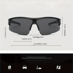 Men's Square Frame Sunglasses Wind Proof UV Protection