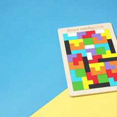 Wooden Blocks Puzzle Brain Teaser Toy 3D Building Blocks Game