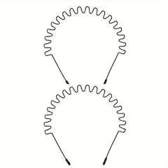 Metal Hair Band For Men Unisex Wavy Spring Headband