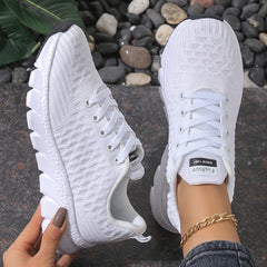 Women's Lightweight Non-slip Sneakers Lace Up Soft Running Shoes