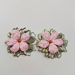 Floral & Geometric Button Covers for Women - Copper Base Shirt Accessories