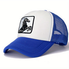 Animal Embroidered Mesh Cap for Men