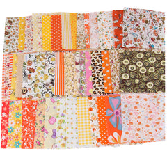 50pcs Mini Flower Print Fabric Patchwork 3.9x3.9in