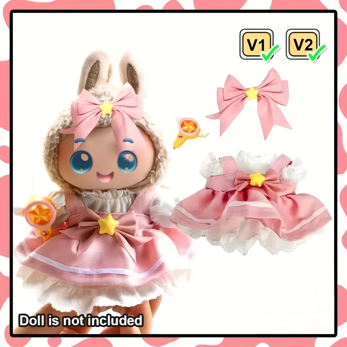 Cute Doll Clothing Accessories Set for 6-9 inch Dolls - Birthday Gift